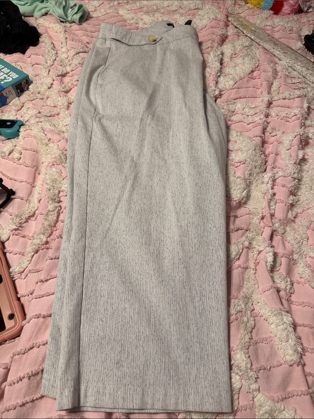 Zac & Rachel Light Gray Midi Pencil Skirt